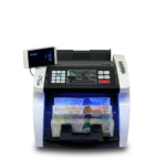 YTech-5300V mix value battery operated cash counting machine front view with LCD display.